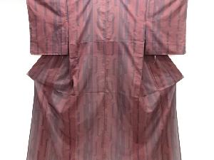 未使用品　紗抽象模様織り出し小紋着物